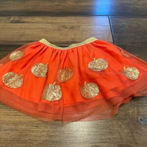 Sweet wink, orange and gold pumpkin tutu skirt size 2 to 4 years